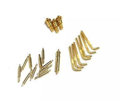 PCB Mount Magnet Sudut Kanan POGO Pin USB Male 20u '' Spring Loaded Kontak