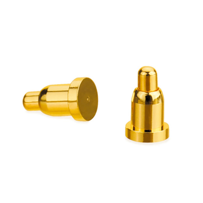 12V Plating Emas Kuningan Spring Loaded POGO Pin Kontak SMT