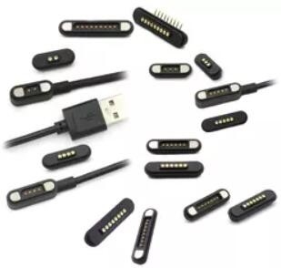Magnetic 1A High Current Connector Pogo Pins Untuk Daya Pengisian Peralatan Medis