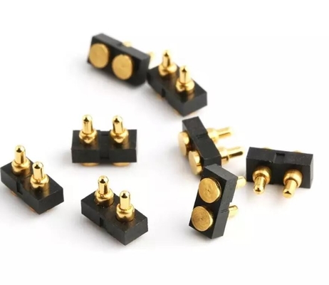 Gold POGO Pin Connector 2 Pin Magnetic SMT Pogo Spring Loaded Connector 10P