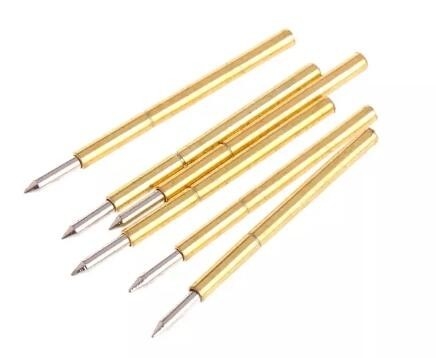 15A 4mm Kuningan Probe POGO Pin Dip Plated Emas High Current