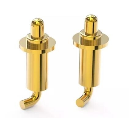 Sudut kanan 20A Low Profile Pogo Pins Bended Miniatur Pogo Pins Ss304